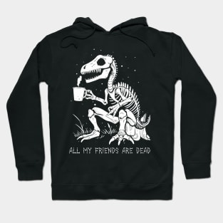 Funny Skeleton Dinosaur Costume Goth Men Women Halloween Hoodie